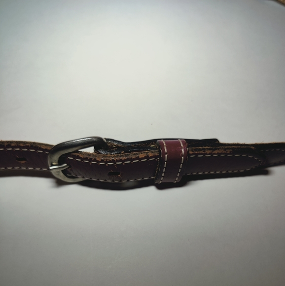 Circle Y Purple Western Conch Skinny Leather belt Size 32 - Picture 9 of 9